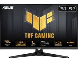 ASUS TUF Gaming VG32AQA1A - QHD Gaming Monitor - G-SYNC Compatible - 170hz - 32 inch
