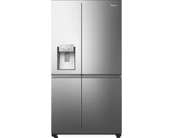 Hisense RS818N4TIC - Amerikaanse koelkast - Energielabel C - Water- & ijsdispenser - Metal Cooling - No Frost - RVS - Multi-Air Flow - Fast Freeze - 36dB (A) - Inverter Compressor - 632 Liter
