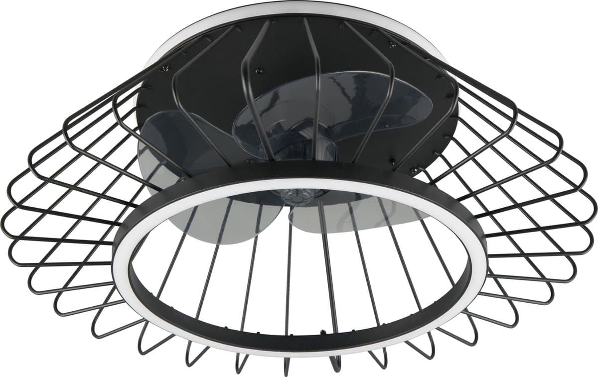 REALITY KARLSBORG - Ventilator - Zwart mat - incl. 1x SMD 30W — afbeelding 1