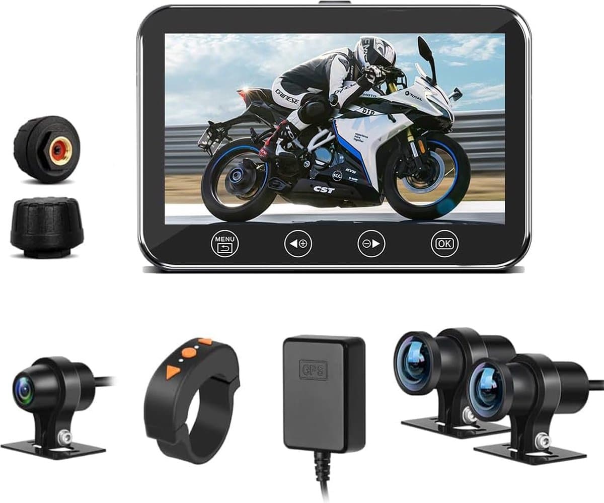 Motorfiets Dashcam Waterdicht met Nachtzicht en G-Sensor - Veilige Ritten Verzekerd — afbeelding 1