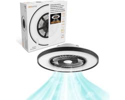 Proventa 3D Air Plafondventilator met verlichting 60 cm - Verspreidt lucht over hele kamer - Plafondlampen met Ventilator & Lamp - Met afstandsbediening