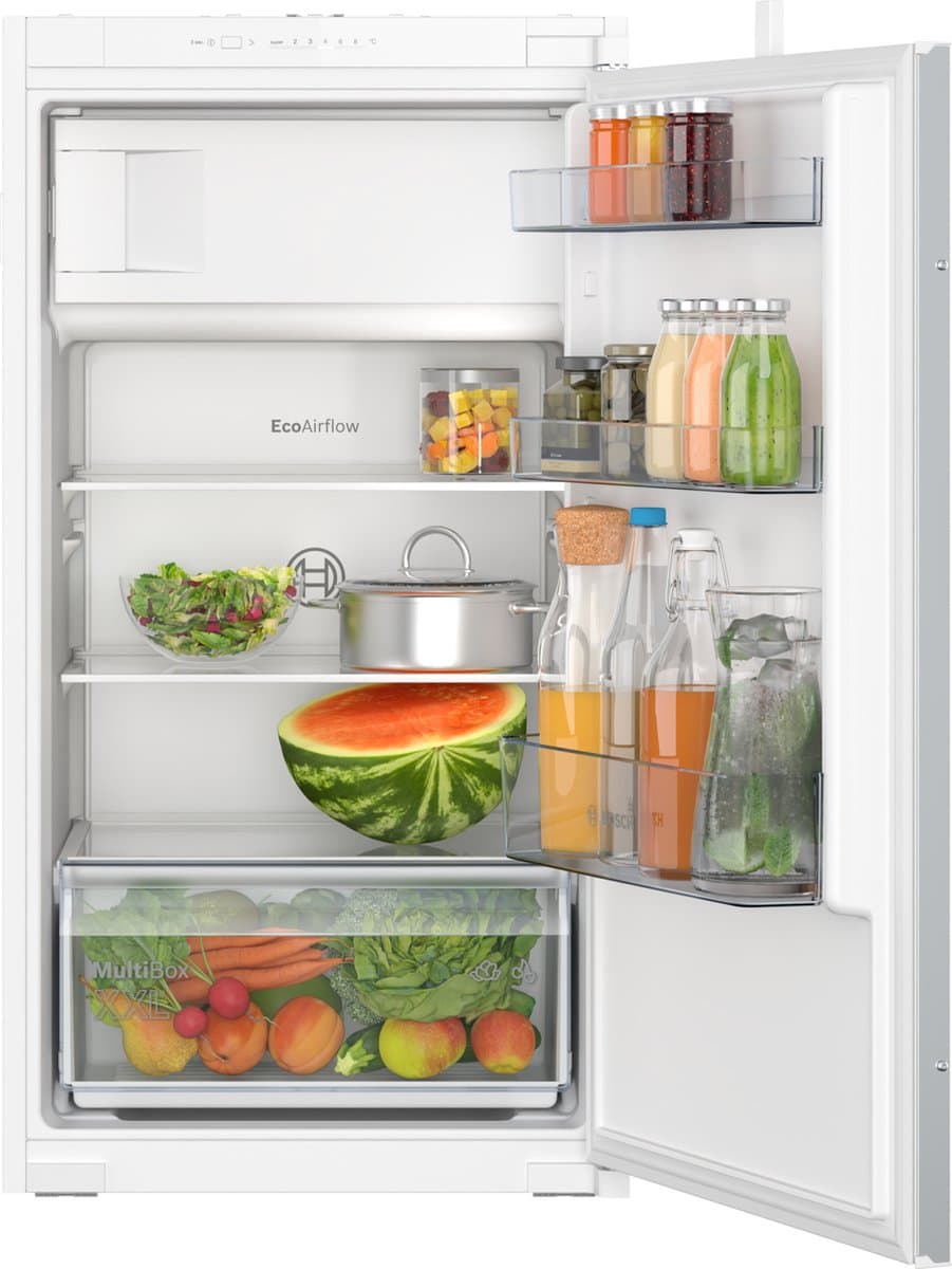 Bosch KIL32NSE0 - Serie 2 - Inbouwkoelkast - Inbouw koelkast met vriesvak - 102.1 cm x 54.1 cm - Multi Box XXL: een extra ruime lade voor groente en fruit - Led verlichting — afbeelding 1