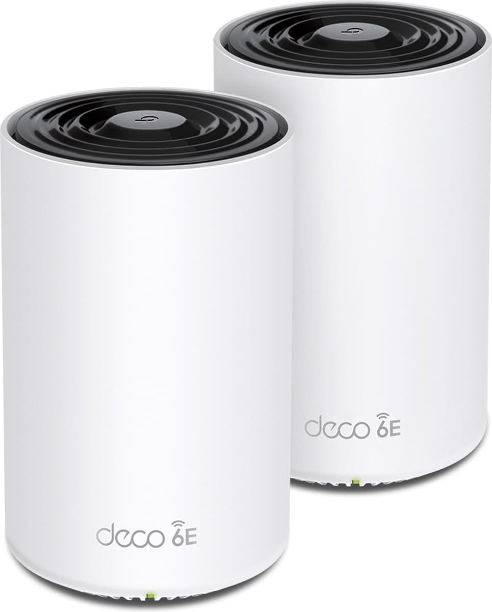 TP-Link Deco XE75 Pro (2-pack) Tri-band (2.4GHz / 5GHz / 6GHz) Wi-Fi 6E (802.11ax) With 3 Ethernet Ports — afbeelding 1