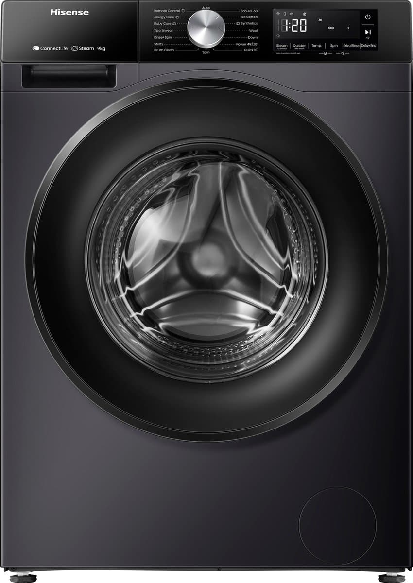 HISENSE WF3S9043BB3 - Wasmachine Voorlader - 9 kg - 1400 rpm - 72 dB — afbeelding 1