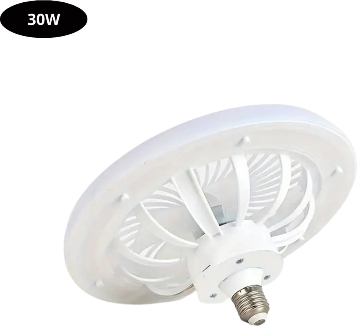 Nivard Plafondventilator - Met Verlichting - Plafond Ventilator - Met Lamp - Plafonniere Met Ventilator - (Met Licht) - Wit - 25cm — afbeelding 1
