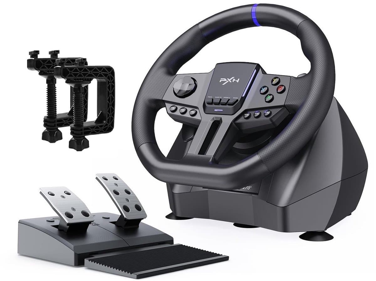 PXN - V900 Gen 2 - Race Stuur - Met Pedalen & Flippers - 270 / 900° - Game Stuur - Geschikt voor PS4 - PC - PS3 - Switch - Xbox X/S Series — afbeelding 1