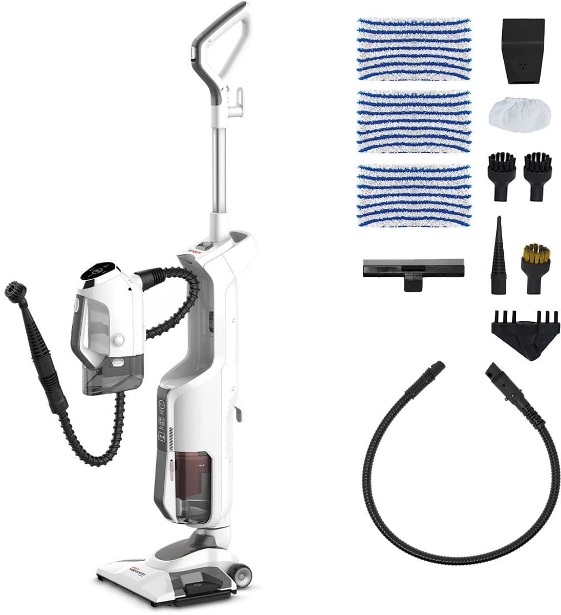 Polti Vaporetto 3 Clean Verticale stofzuiger AC Droog en nat Schuim Zakloos 0,5 l 1800 W Wit — afbeelding 1