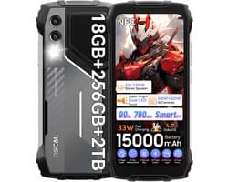 OSCAL PILOT 1 Smartphone - 6.67 Inch - 16GB RAM - 256GB ROM - 15000mAh - Robuuste Smartphone - 50MP+32MP - Android 14 - NFC - GPS - Zwart