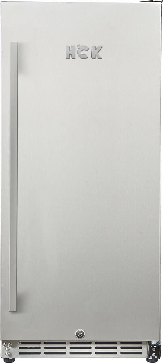 HCK Outdoor Koelkast BC-90 - 38 cm breed - 96 blikjes - RVS in & out - ook inbouw - 90 Liter - Slot - LED verlichting - H 86.50 regelbaar — afbeelding 1
