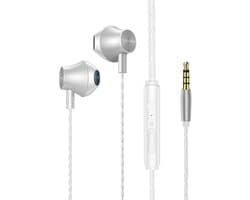 Earpods - Bedrade oortjes - In Ear Oordopjes - Oortjes met Draad en Microfoon - Extra Bass - 3,5mm Jack Aansluiting - 120cm kabel - Wit