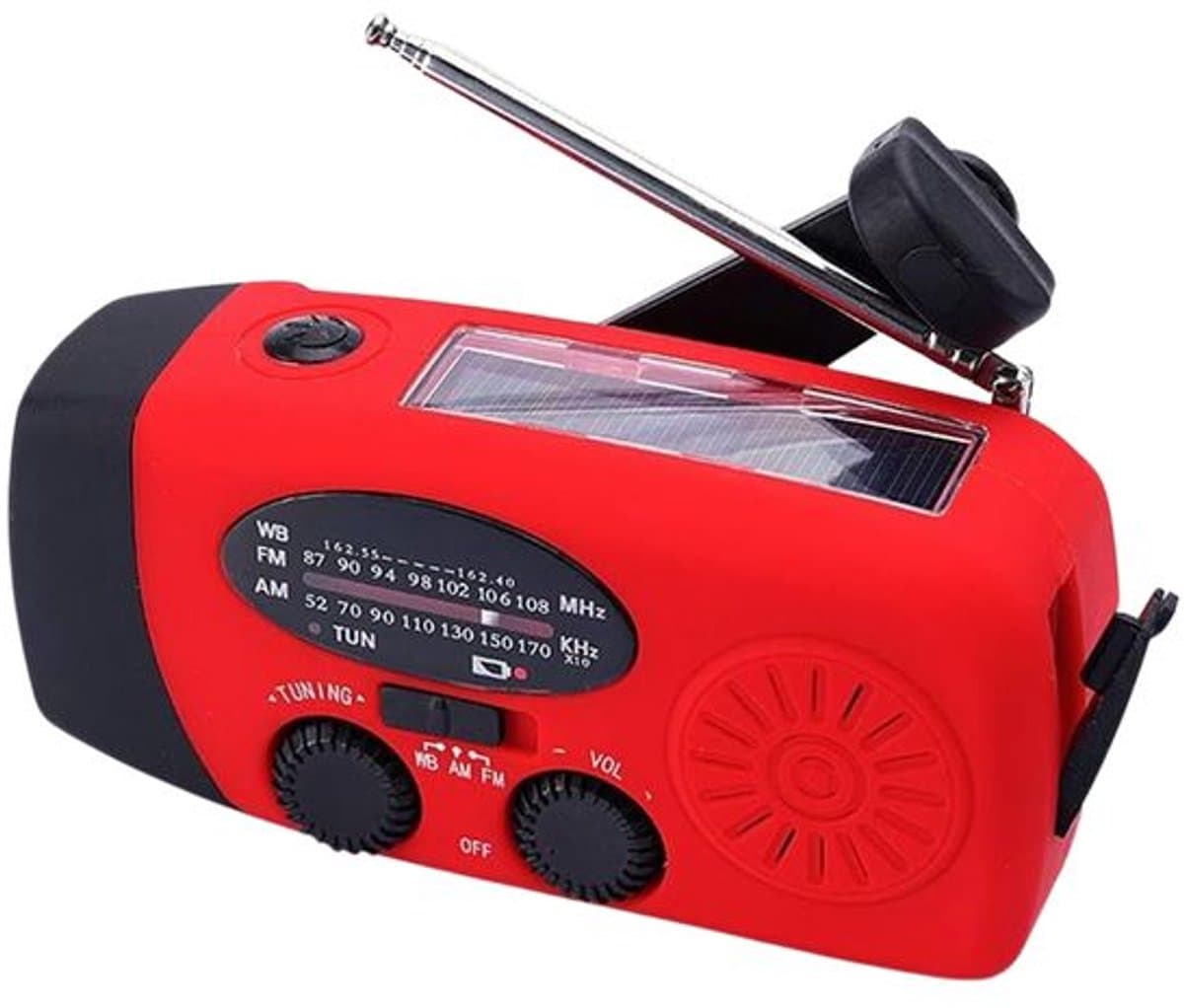 Nexxt Noodradio – Altijd Bereikbaar Zonder Stroom – Solar & Handdynamo – Voor Noodsituaties en Outdoor — afbeelding 1