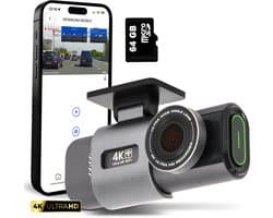 SecurLens Y Dashcam 4K – Dashcam Voor Auto – Wifi & App – Nachtzicht – G-Sensor – incl. 64GB SD-kaart