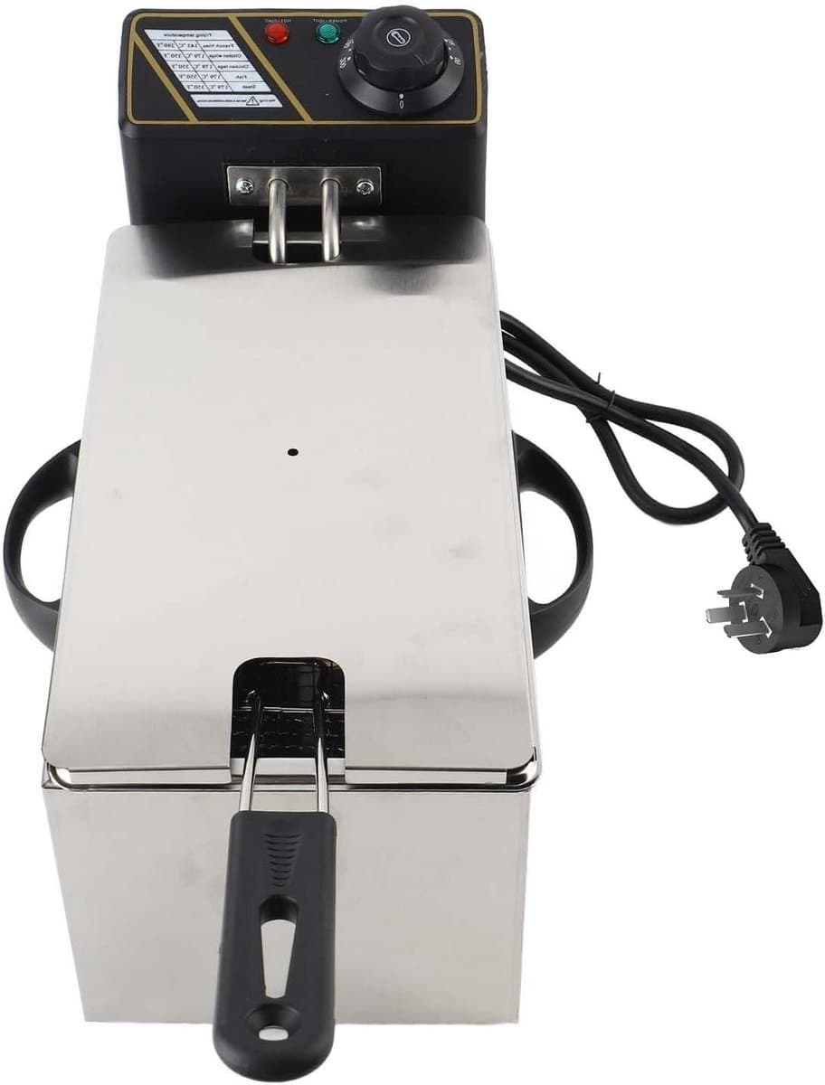 Elektrische Friteuse - Olie Friteuse - Lekker Frituren - Precisie Temperatuurregeling - 4 Liter Capaciteit - Zilver — afbeelding 1