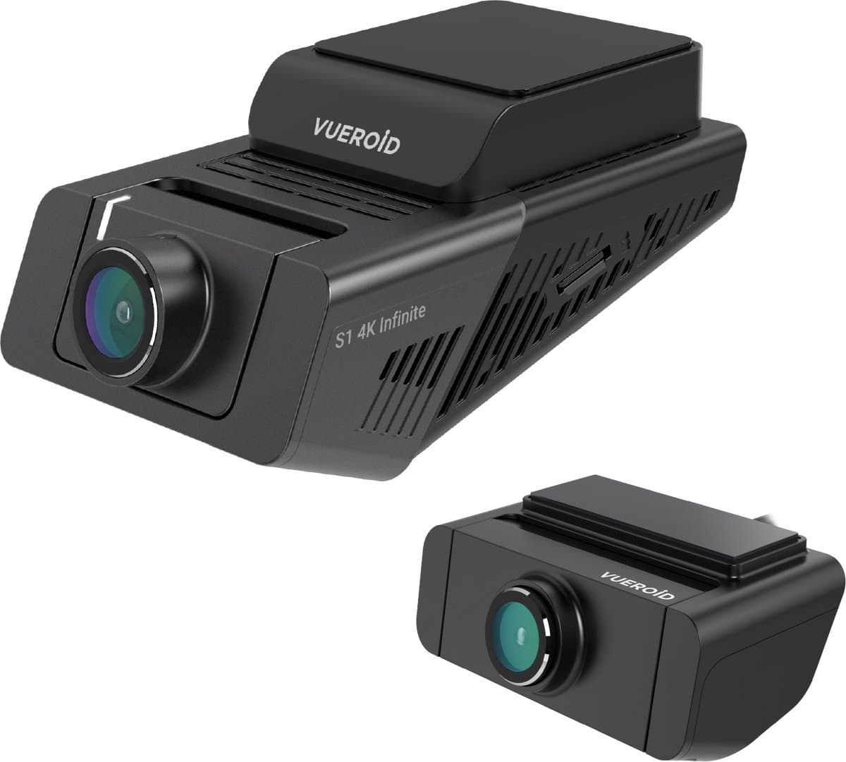Vueroid - S1 4K Infinite 2CH 64GB - Dashcam - Sony STARVIS 2 -Nachtzicht - Wi-Fi 5.0 - GPS - 24/7 parkeermodus — afbeelding 1
