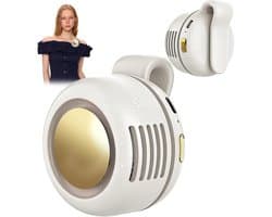 Mini Ventilator - Draadloze Ventilator - Clip-On Ventilator - ventilator kinderwagen - Nekventilator - Oplaadbare USB Ventilator - Portable Clip Fan - USB Oplaadbare Stille Bladeless Ventilatoren - Voor Buiten, Auto, Werk,Camping - Wit