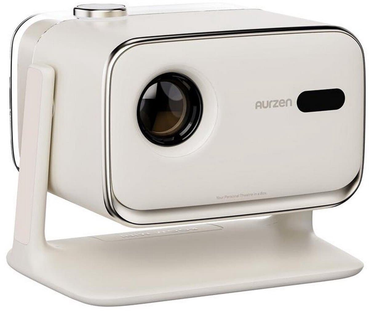Aurzen - Boom Mini - Beamer - 1080P Full HD - 450 ANSI Lumen - LED Projector met Google TV & Dolby Audio - Auto Focus & Auto Keystone - 2x10W Speaker - WiFi 5G & Bluetooth - Draagbare Mini Beamer voor Thuisbioscoop — afbeelding 1