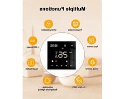 Slimme Thermostaat - Digitale Regelaar - Verwarming Instellen - WiFi Bediening - 10 x 10 x 5 cm - Wit