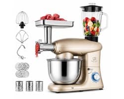 Royal Swiss® Keukenmachine – Keukenrobot 1400W – 6Liter – RVS Mengkom – 6 Snelheden met Pulse – Keukenmixer