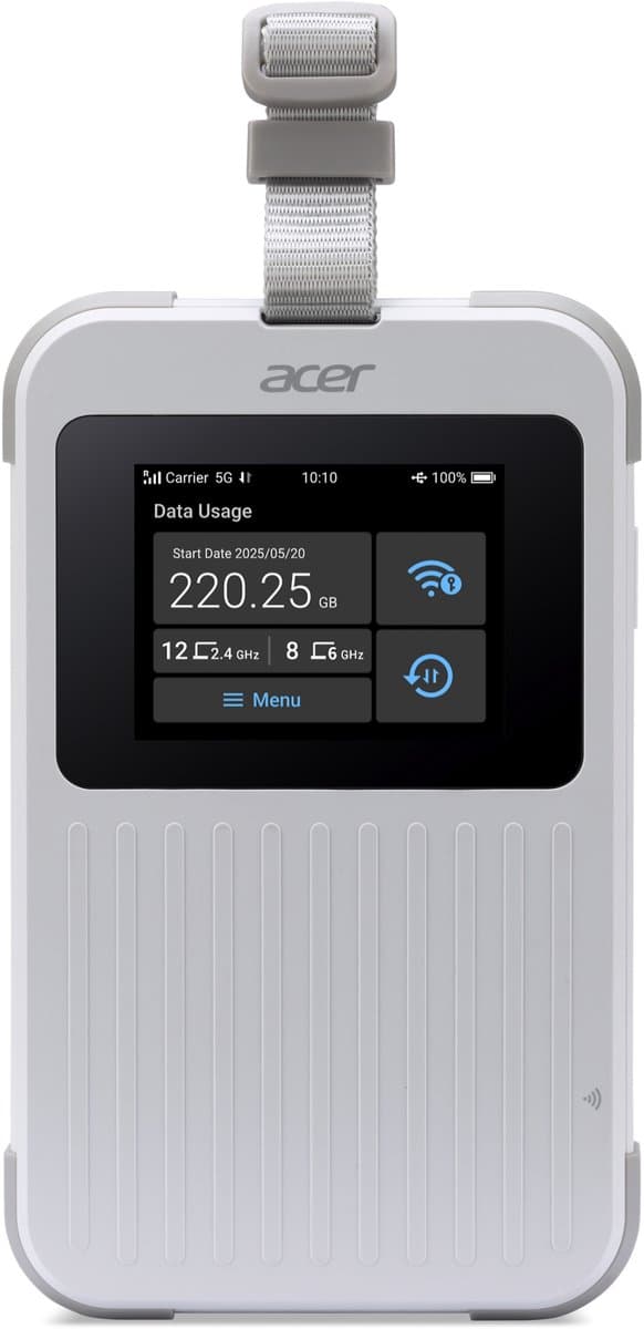 Acer Connect M6E - Portable Mifi Router - Mobiele Hotspot - 5G - WiFi 6E - Dual-band - Nano SIM - SIMO - inclusief 1 GB - tot 32 apparaten - ideaal voor onderweg of op de camping — afbeelding 1