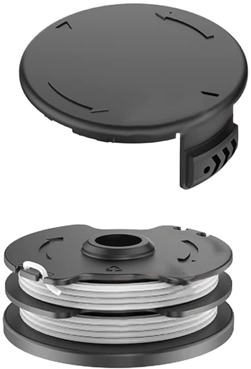 Dailygoods- Spoel met Deksel - Geschikt voor Parkside PRTA 20-Li A1/B1/B2/C3 - Lijndiameter 1,6 mm - Lijnlengte 8,3 m - Spoelmaat 65 x 24 mm - Cover Grootte 80 x 35 mm - Grasmaaier Spoel — afbeelding 1