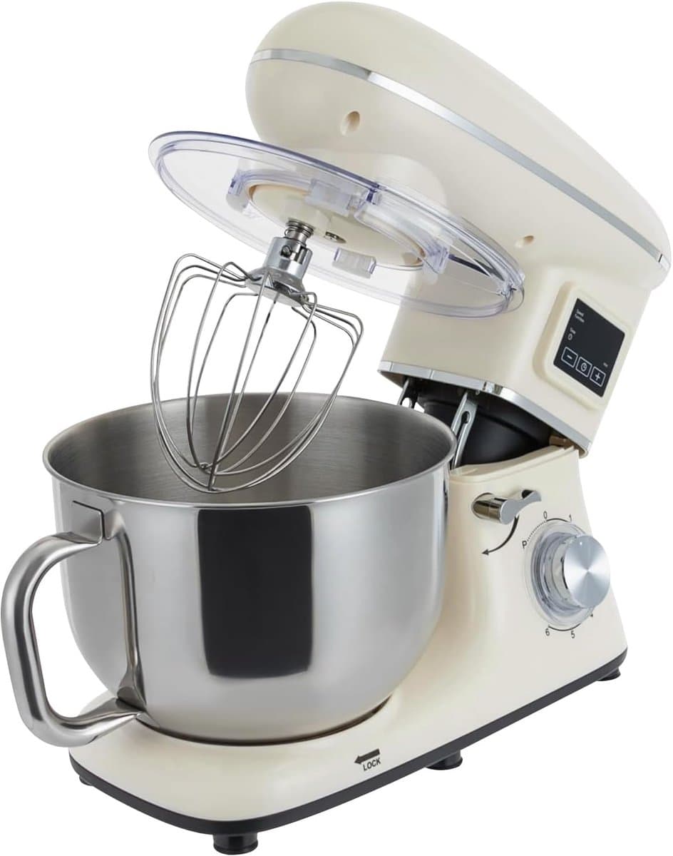 Keukenmachine - Mixer Deegmachine - Bakken Maken - LCD Timer - 62 Liter - Wit — afbeelding 1