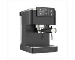 Klarstein SteelPresso Touch-espressomachine – 20 bar, 1350 W, roestvrij staal, melkopschuimer, touchscreen, watertank van 1,5 l, cappuccino- en lattemachine, compact design