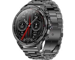 WizBay Premium Select® 1.85 Sport Smartwatch – Dames & Heren – Bluetooth Bellen – Hartslagmeter – Bloeddrukmeter – O2 Zuurstofmeter – 60+ Sportmodi – LED Zaklamp – IP68 Waterdicht – FitCloud Pro – Android & iOS - Zwart
