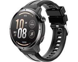 WizBay Premium Select® Smartwatch GPS Offline Map – 1.43 inch AMOLED – Dual Frequency L1+L5 GPS – Kompas Altimeter Barometer – 3ATM/IP68 Waterproof – Bluetooth Bellen – Sport Smartwatch Android iOS – Zwart