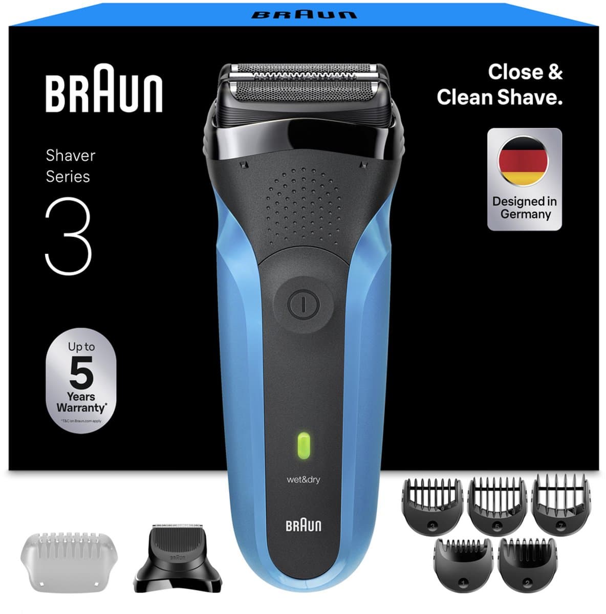 Braun 310bt Scheerapparaat Blauw — afbeelding 1