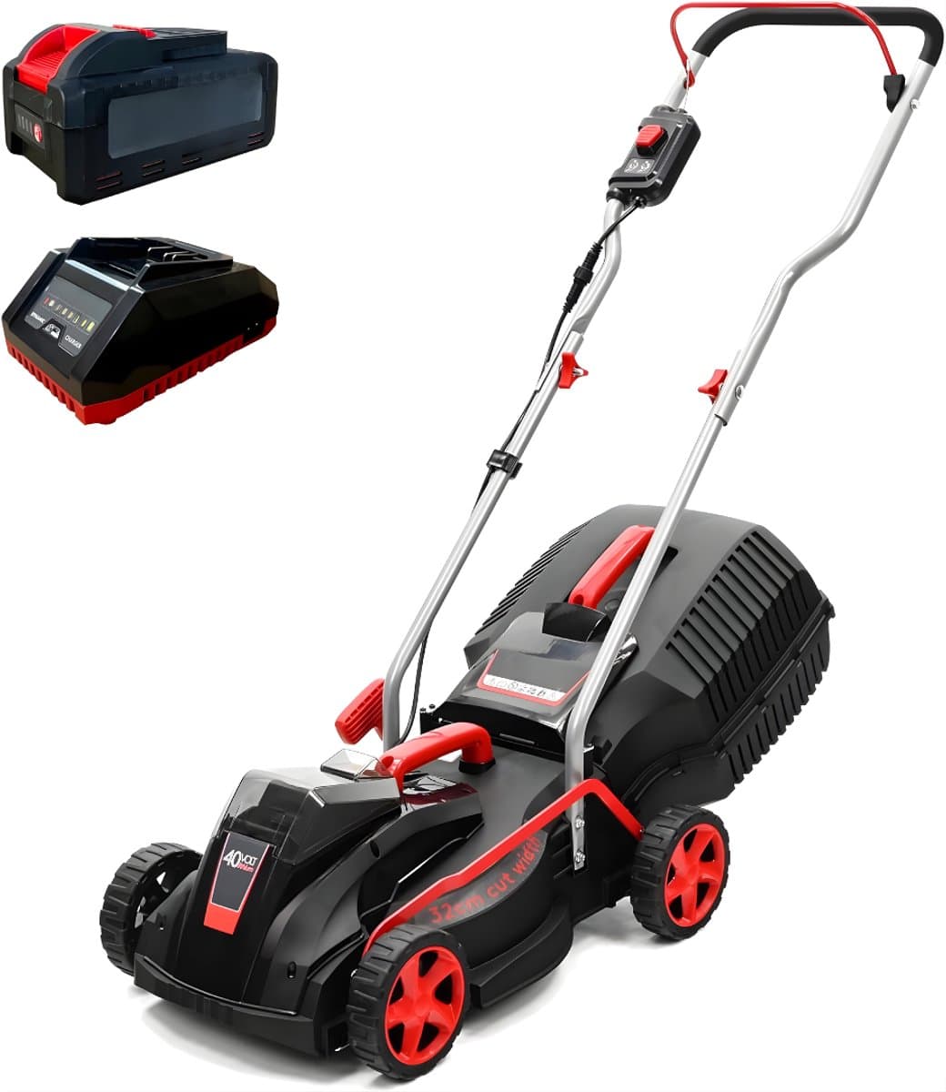 Florixa® Grasmaaier Accu - Grasmaaier Elektrisch - Grasmaaier Benzine - Grasmaaier Benzine Zelftrekkend - 42cm x 118cm x 100cm; 12.5 kg — afbeelding 1