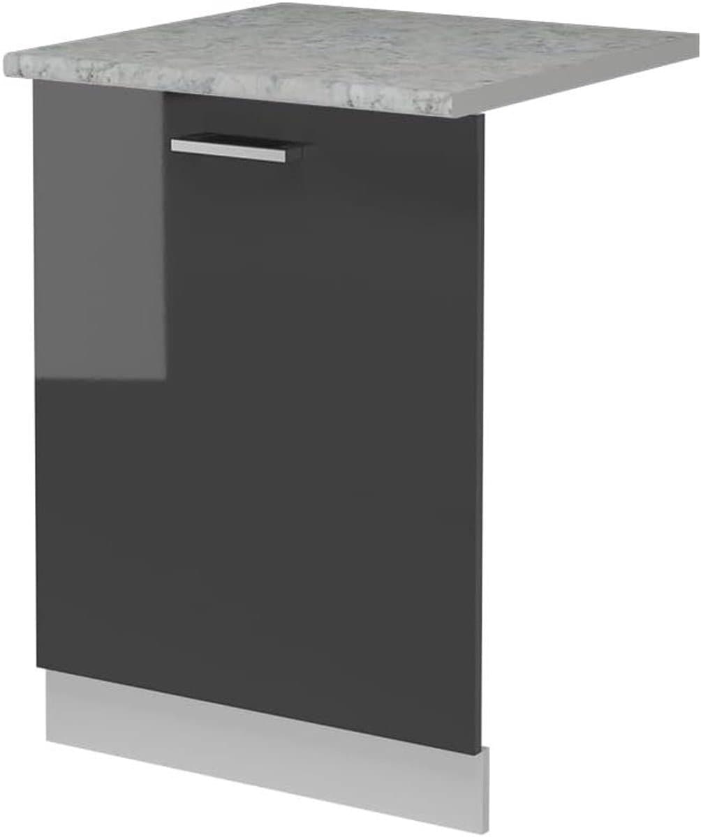 Vaatwasser Frontpaneel - Vaatwasfront Deurpaneel - Keuken Integratie - Hoogglans Antraciet - 60 cm breed - Antraciet — afbeelding 1