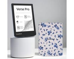 PocketBook Verse Pro e-reader Azure – 6 inch – 16 GB – waterdicht + Bloemen Hoesje – voordeelbundel
