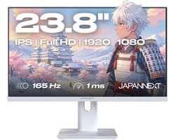 JAPANNEXT Gaming Monitor 23.8" IPS Full HD (1920x1080) 165Hz 1ms Wit | JN-I238F165-HSP-W