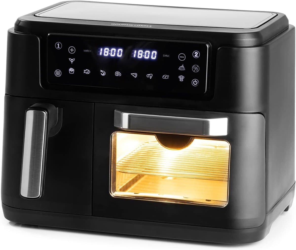 Heteluchtfriteuse - Multi-keukenapparaat - Gezond Koken - 4-in-1 Functie - 11.5 Liter - Zwart — afbeelding 1