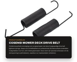 Dailygoods- Drive Riem Vervanging - Maaier Dek Riem - Drive Belt Tightener - Geschikt voor John Deere - Totale lengte 6,5 inch - Buitendiameter 2,4 cm - Maaieronderdeel