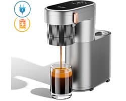 Pura Coffee C1 - Draagbar Espressomachine - 3 Seconden Verwarming - PID-temperatuurregeling - 20Bar - Oplaadbaar - 30 kopjes per oplaadbeurt - Eénknopsbediening - Geschikt voor gemalen koffie