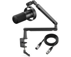 FIFINE T688 XLR - USB / XLR - Dynamische Microfoon - Met Boom Arm - Streaming - Podcasting - Gaming - Geschikt voor PS4 / PS5 / PC - Zwart