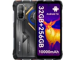 Blackview ROCK 3 - Robuuste Smartphone - 4G - 24GB RAM - 256GB ROM - 6.78inch 120Hz - 10000mAh Robuuste Telefoon - Android 16 - NFC - GPS - Oranje