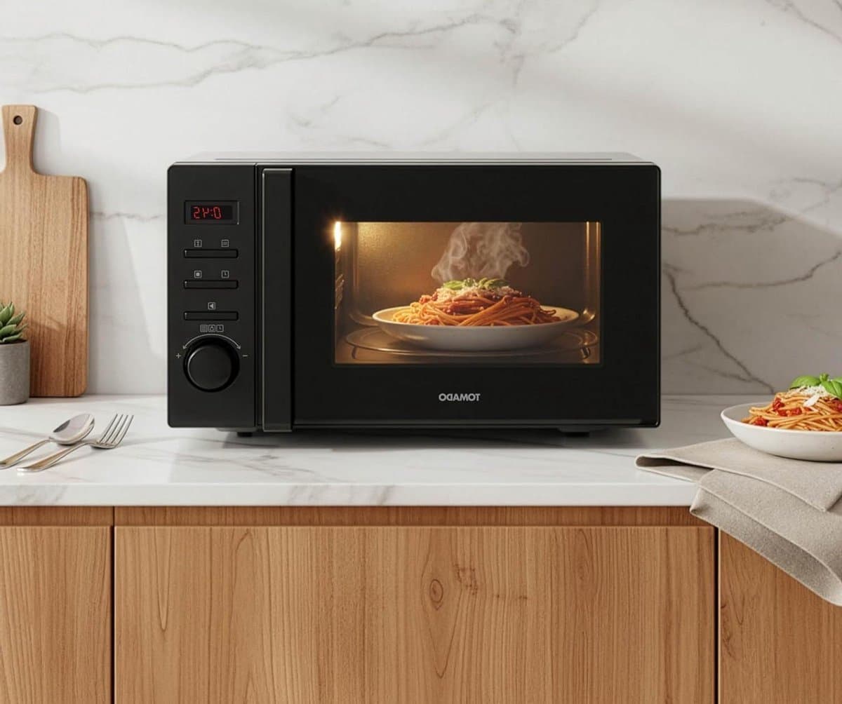 Solo magnetron - Compacte oven - Maaltijden opwarmen - 5 standen - 20 liter - Matzwart — afbeelding 1