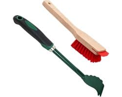 Maaierdek reiniger - Schraper borstel - Tuinonderhoud - 2-in-1 functie - 32 cm - Diverse kleuren