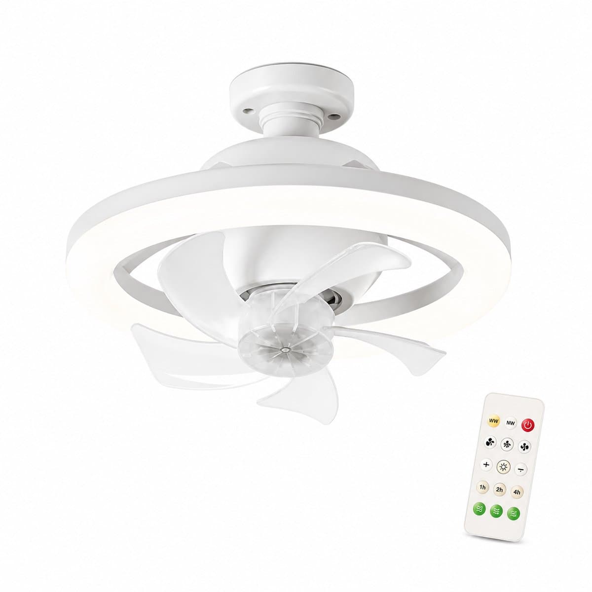 House of Balance Ventilator Lamp - Plafond Ventilator met Verlichting - Led lamp - Ventilator - Plafond - Zoder boren - Dimbaar — afbeelding 1