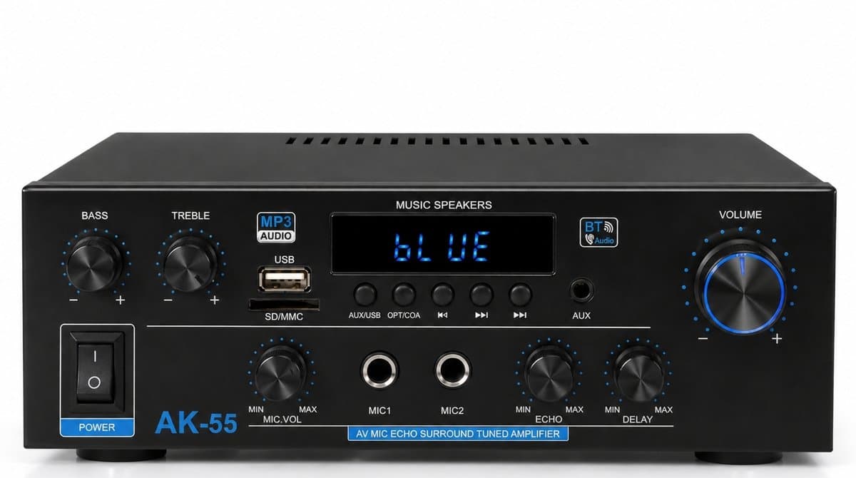 HIFI Bluetooth Power Amplifier | 900W | Digitale Versterker | Stereo Surround | Mediaspeler | Karaoke — afbeelding 1