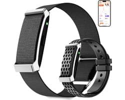 Lichtgewicht fitnessarmband voor 24/7 gezondheidsmonitoring, meer dan 120 sportmodi en slaapanalyse – 1 ATM waterdichte activity tracker met meldingen – zwart