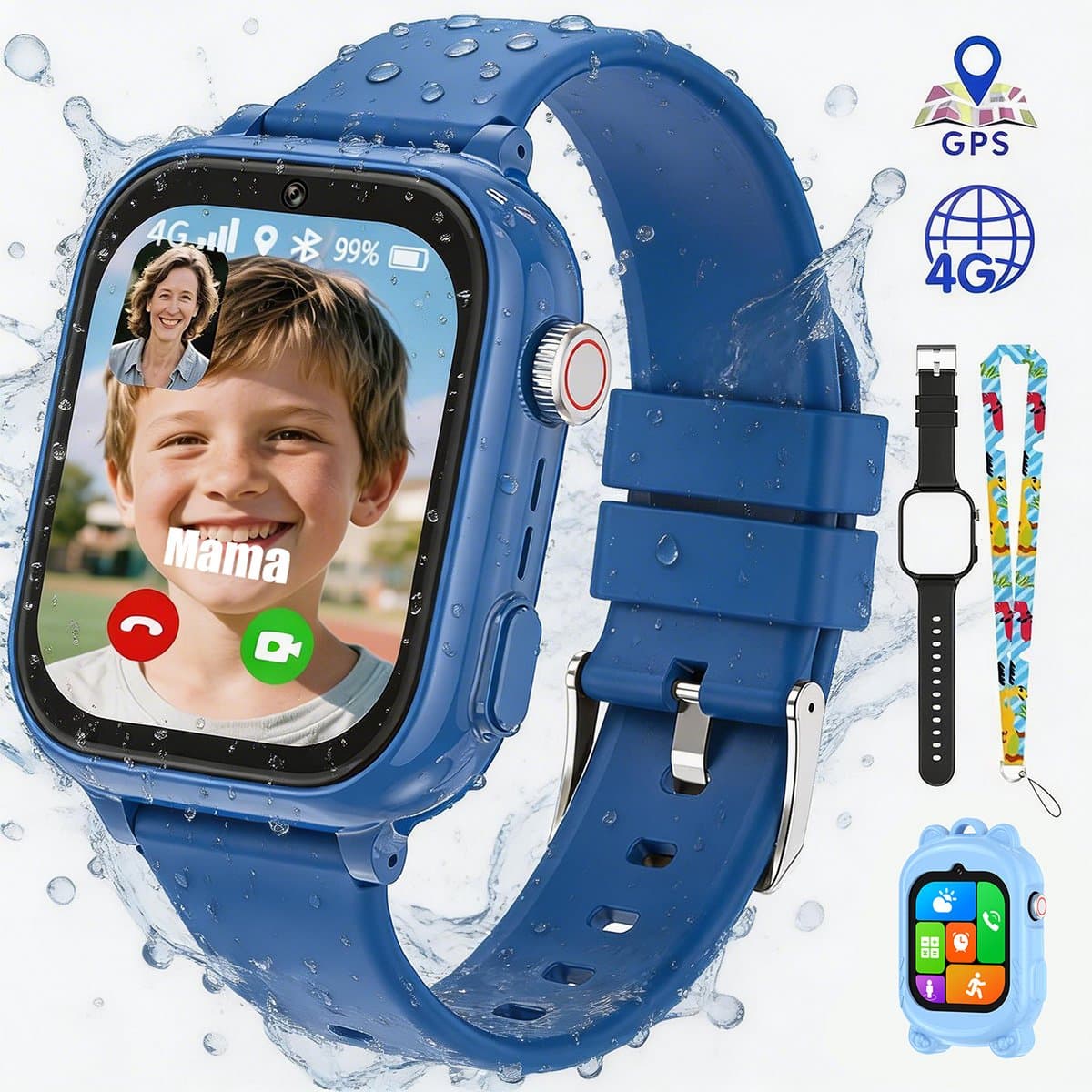 Vashoy T53-Kinderhorloge-Nieuwe smartwatches voor kinderen met GPS-videogesprek-SOS-Leermodus-App om te downloaden-Cadeaus voor kinderen van 5 tot 16 jaar — afbeelding 1