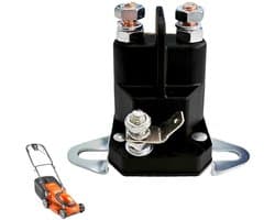 Magneetschakelaar Grasmaaier - Startrelais Motor - Gazon Onderhoud - Robuuste Metalen Constructie - 12 Volt - Zilver