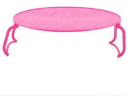 Magnetron Stoomrek - Dubbele Laags Tray - Maaltijden Opwarmen - Dubbele Laags Verwarming - 24x24x8 cm - Rood
