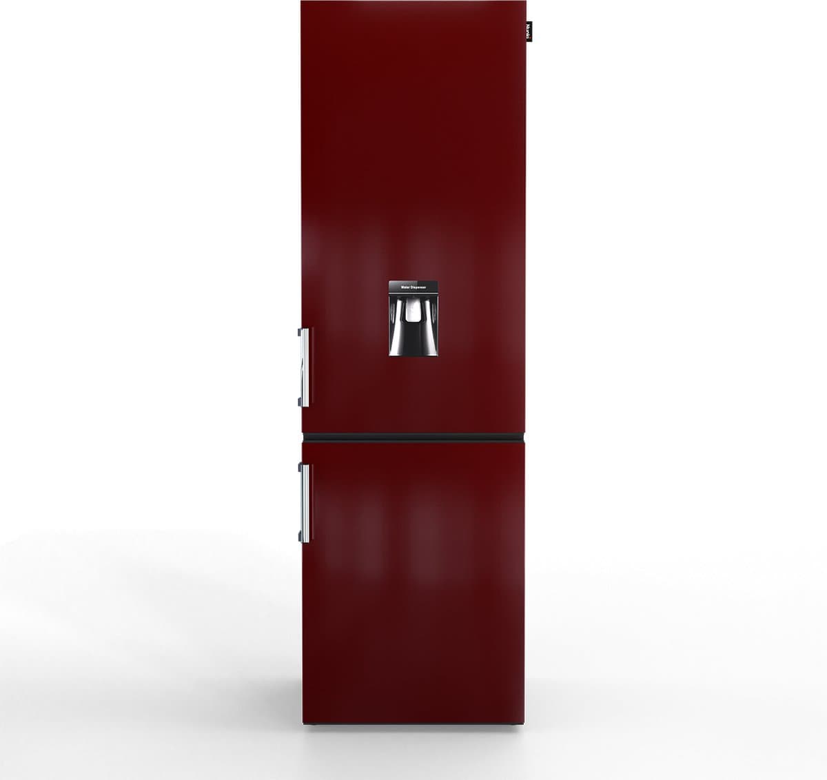 Nunki Large H2O – Koel-vriescombinatie – Waterdispenser – E-klasse – 268 liter – Front Burgundy Gloss — afbeelding 1