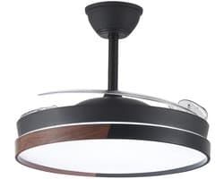 CristalRecord - Plafondventilator Ecoro Ø 106 cm hout zwart