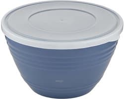 Kunststof Mengkom - Keuken Kom - Bakken en Mixen - Antislip Bodem Deksel - 415 Liter - Blauw