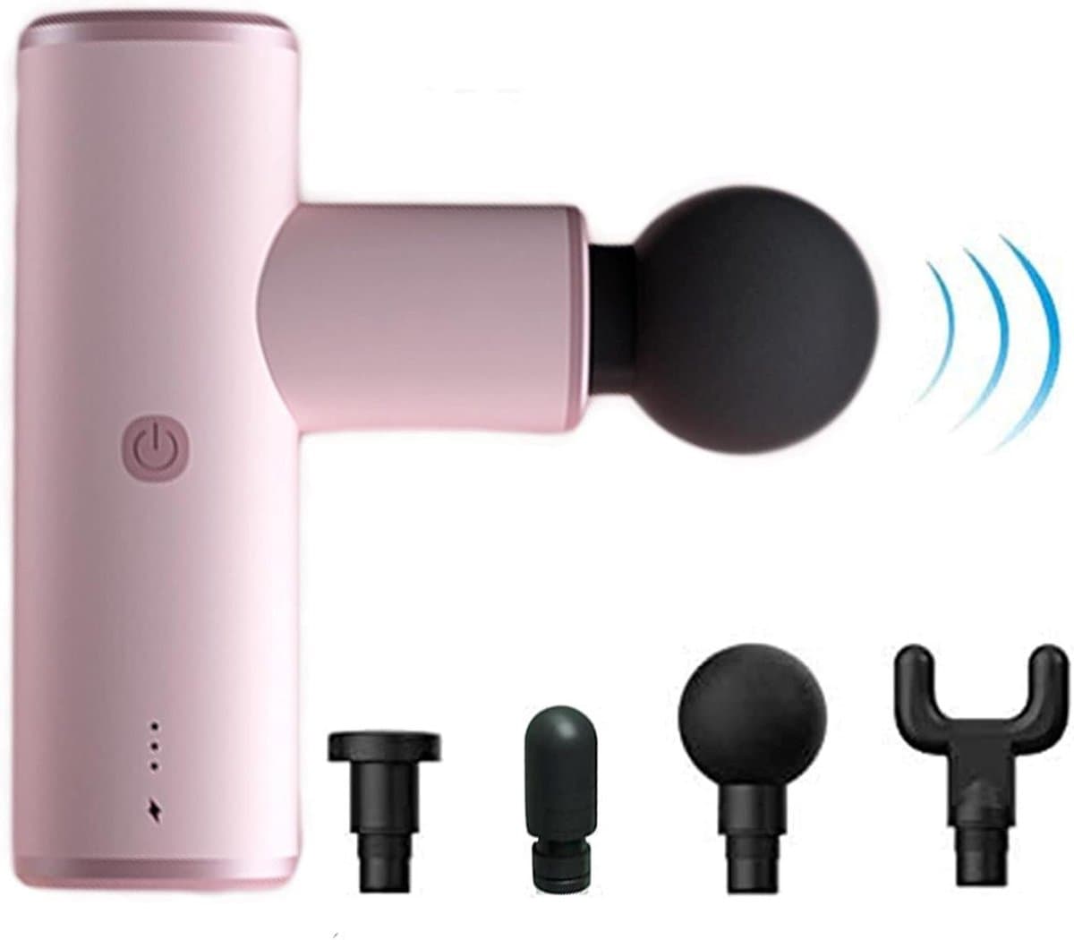 Mini Massage Gun - Spierherstel Apparaat - Spierpijn Verlichten - Stil & Krachtig - 1500mAh Batterij - Roze — afbeelding 1